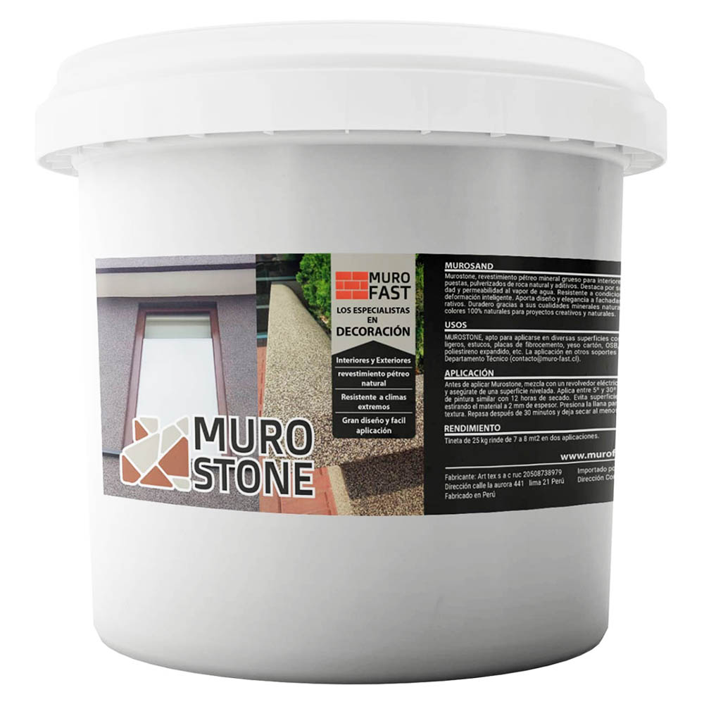 MUROSTONE POLCURA TINETA 25KG — Constructor Center Chile