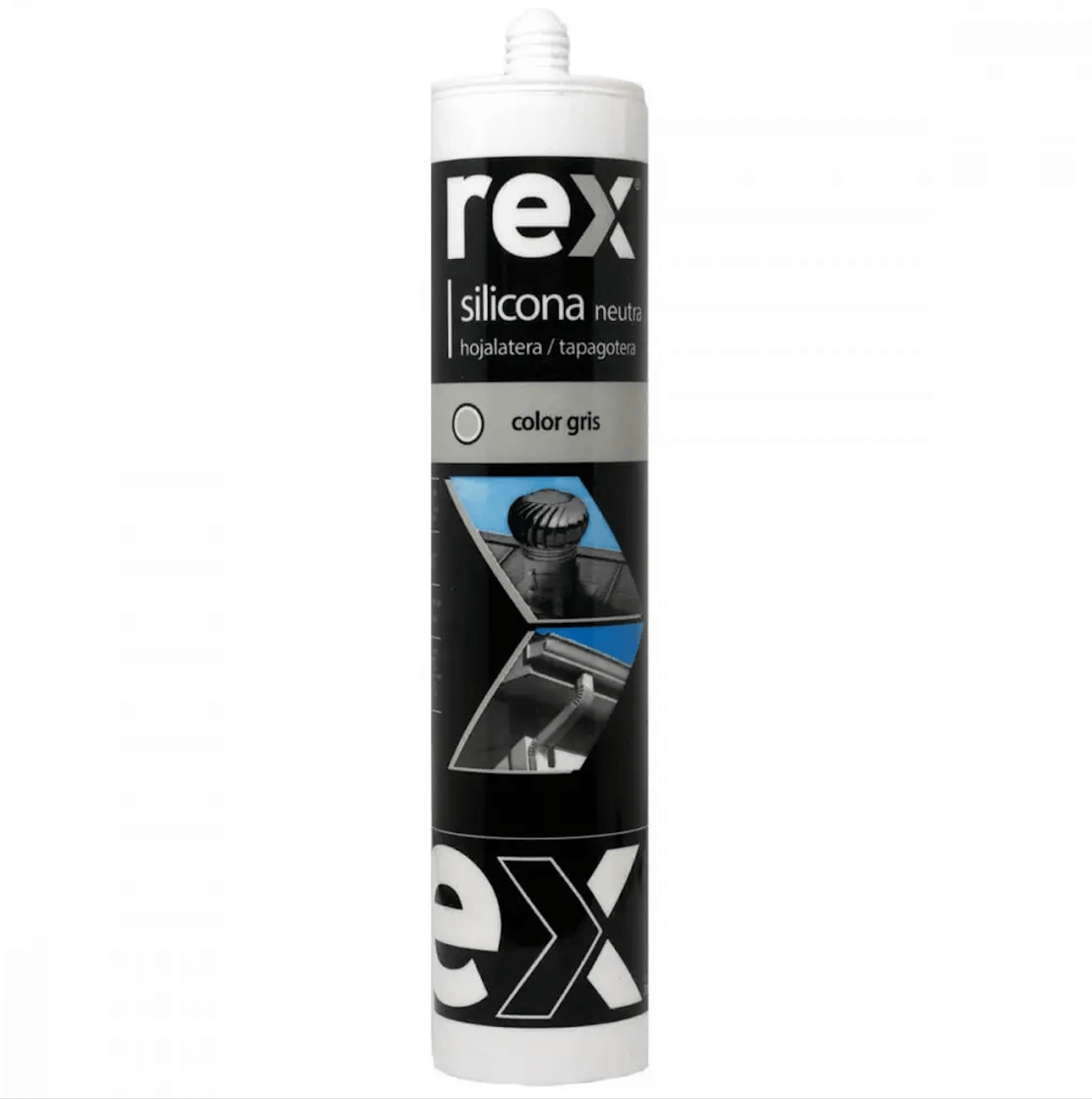 SILICONA POLIURETANO GRIS 310ML REX — Constructor Center Chile