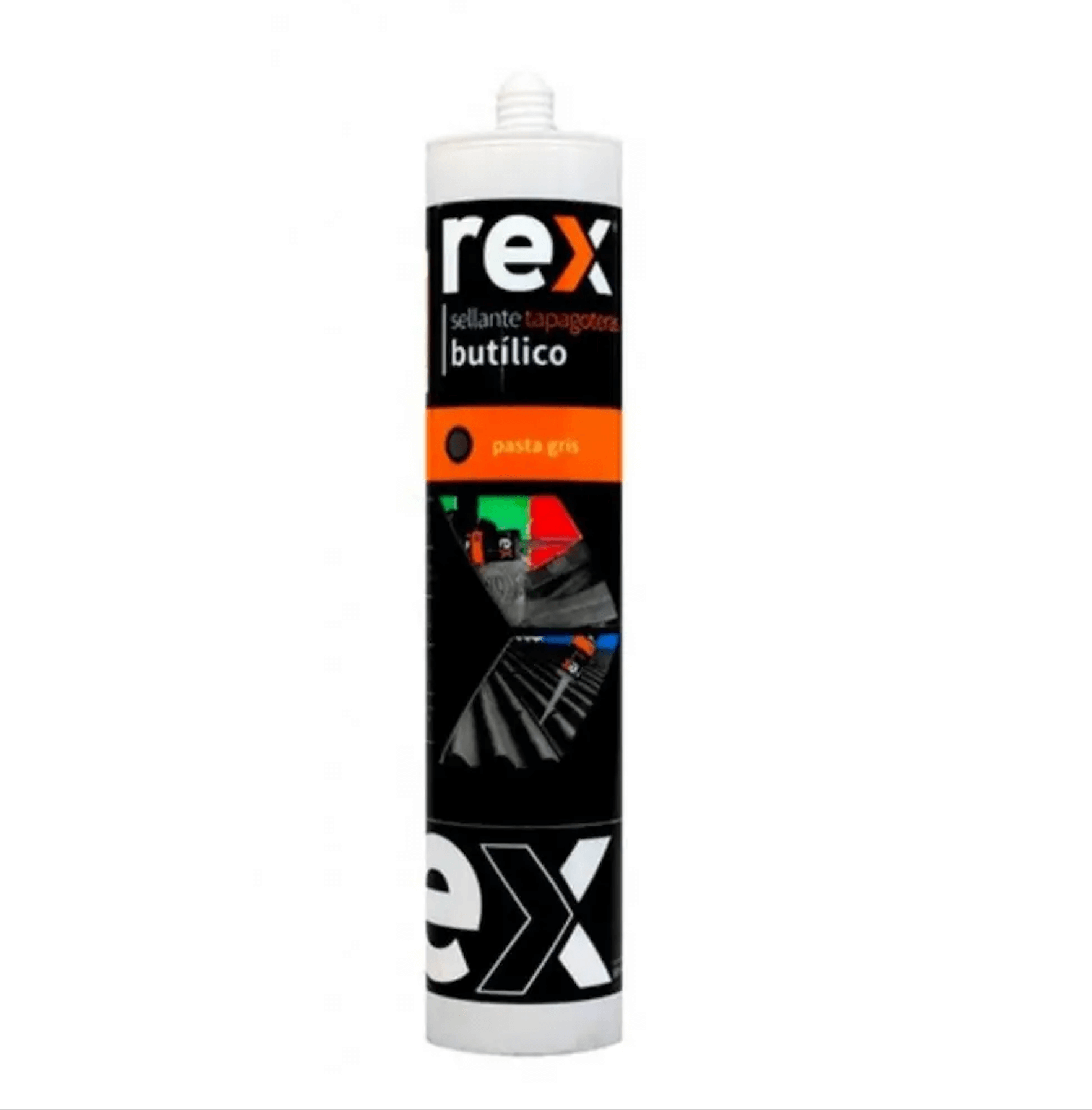 TAPAGOTERAS BUTÍLICO GRIS TUBO 300GR REX — Constructor Center Chile