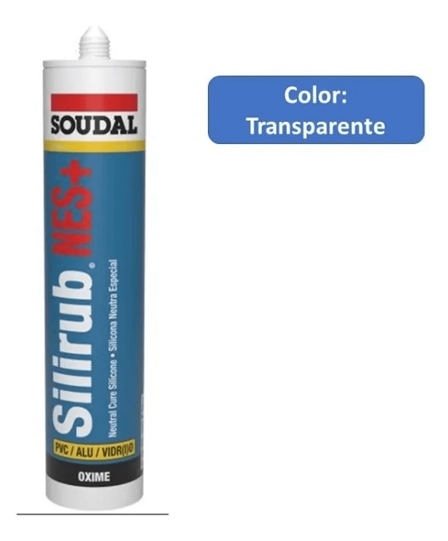 SILICONA TRANSPARENTE NEUTRA 300ML SOUDAL — Constructor Center Chile