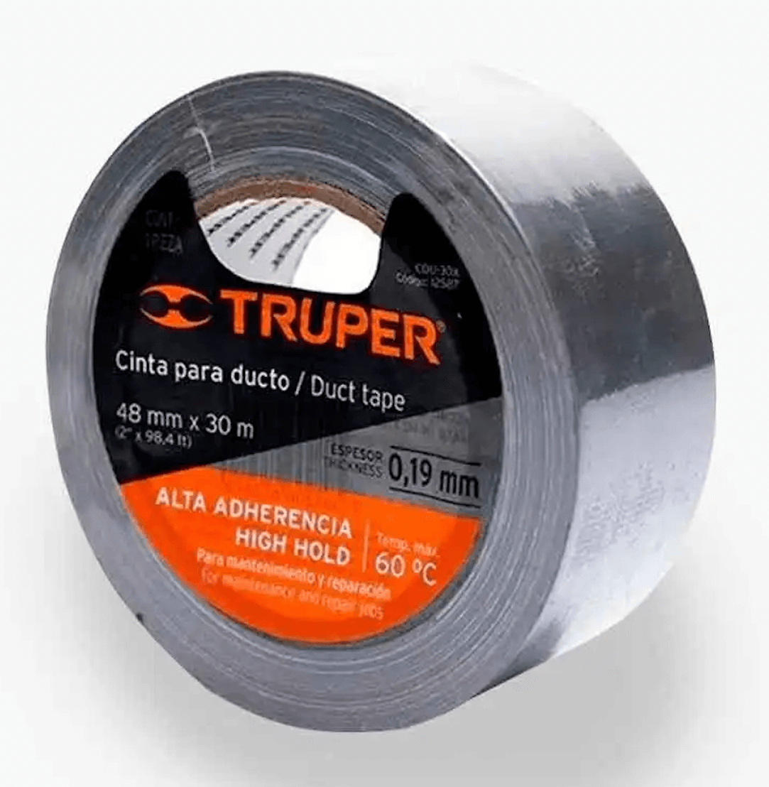 CINTA RESISTENTE ALTA Tº GRIS 48MM x 30MT TRUPER — Constructor Center Chile