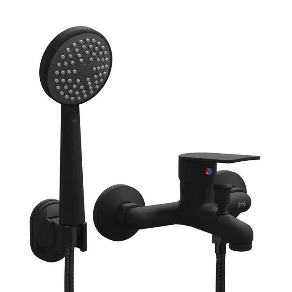 MONOMANDO TINA DUCHA QUEENS NEGRO MATE PMB — Constructor Center Chile