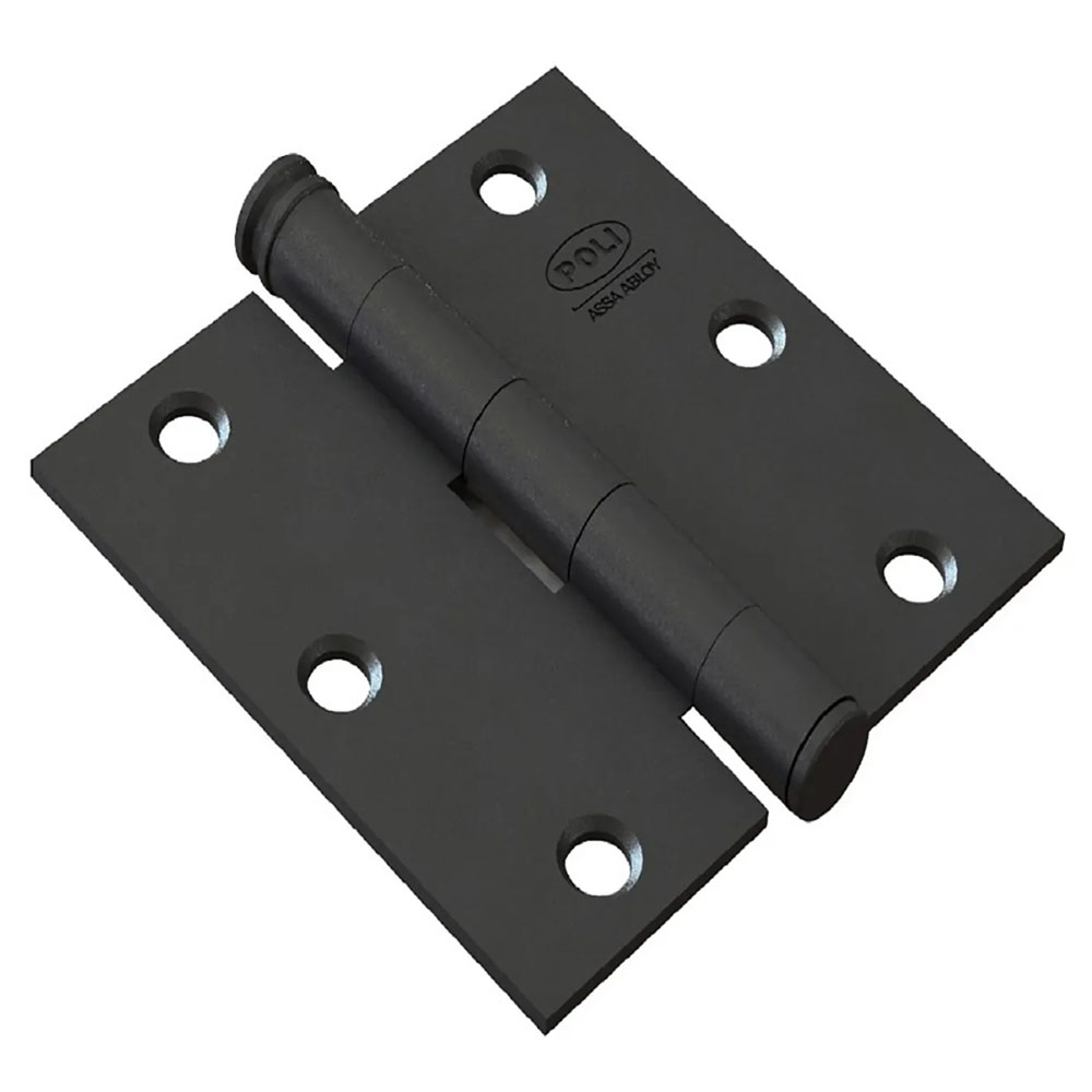BISAGRA POLI 3.5 x 3.5 ACERO NEGRA BLISTER 1 UN. — Constructor Center Chile