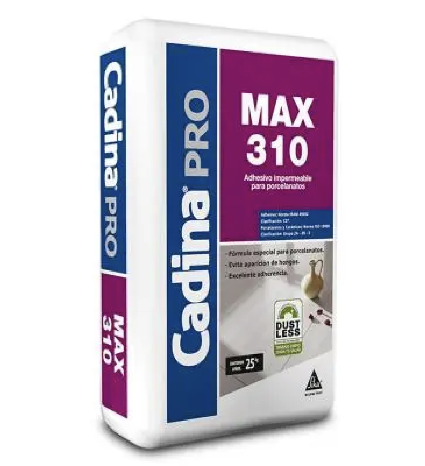 CADINA ADHESIVO PRO MAX 310 PORCELANATO 25KG — Constructor Center Chile