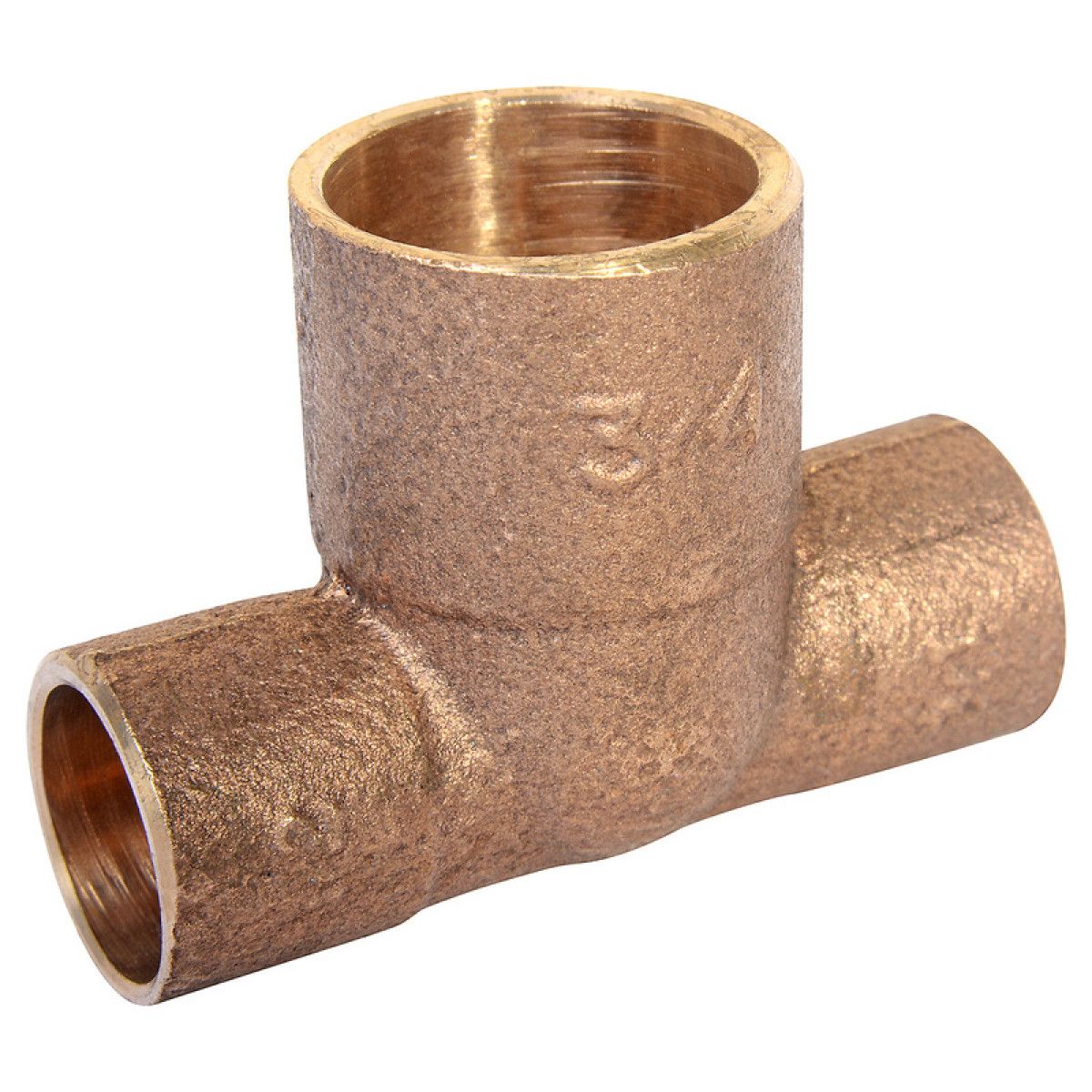 TEE BRONCE SO-SO 1/2 x 1/2 x 3/4 — Constructor Center Chile