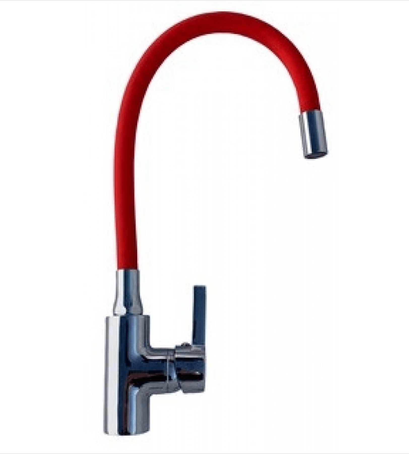 LLAVE MONOMANDO CUELLO FLEXIBLE ROJO TAUMM — Constructor Center Chile