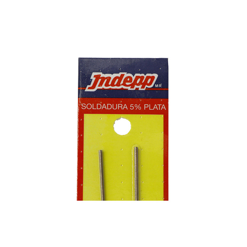 SOLDADURA PLATA 5% INDEPP DISPLAY 2 BARRAS — Constructor Center Chile
