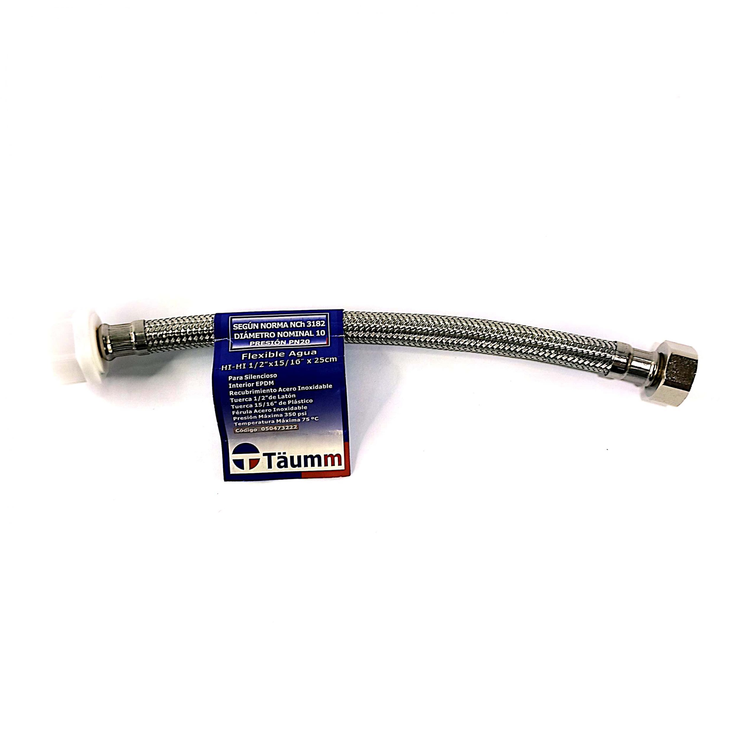 FLEXIBLE AGUA 1/2 HI HI 50CM STRETTO — Constructor Center Chile