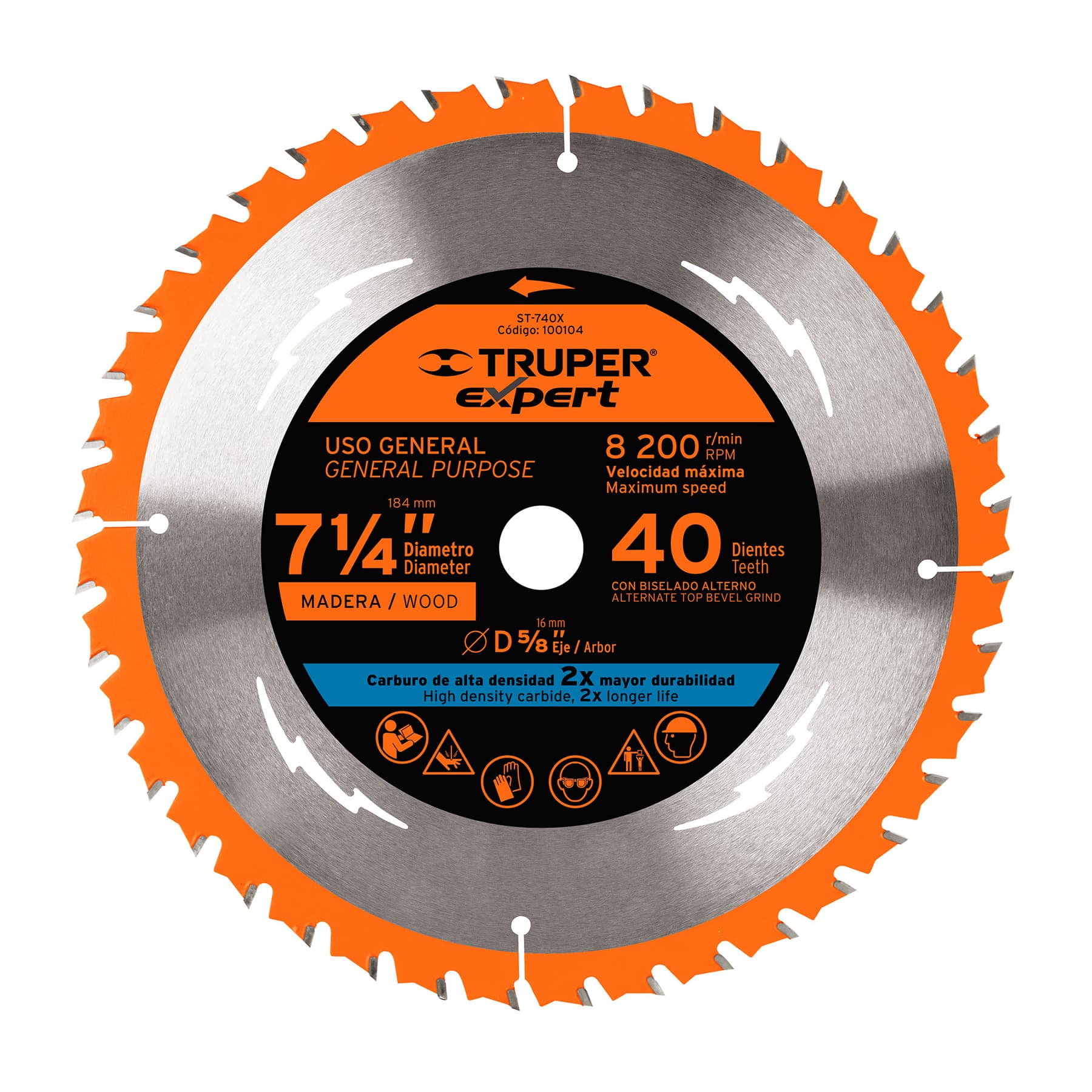 DISCO SIERRA CIRCULAR 7 1/4 x 40D TRUPER — Constructor Center Chile