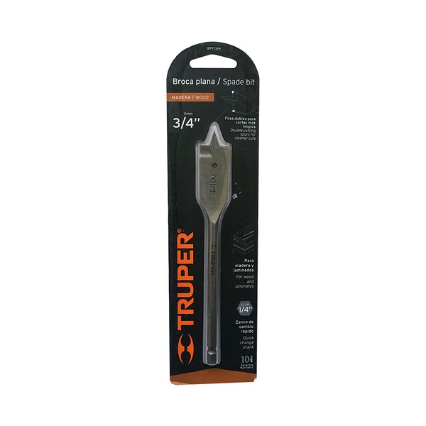BROCA PLANA 3/4" x 19MM TRUPER — Constructor Center Chile