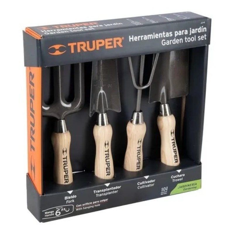SET HERRAMIENTAS 4PZAS P/JARDIN TRUPER — Constructor Center Chile