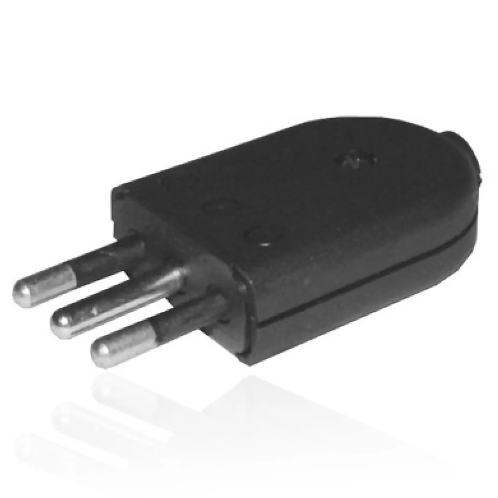 ENCHUFE MACHO C/T NEGRO 10A CONVERT EKOLINE — Constructor Center Chile