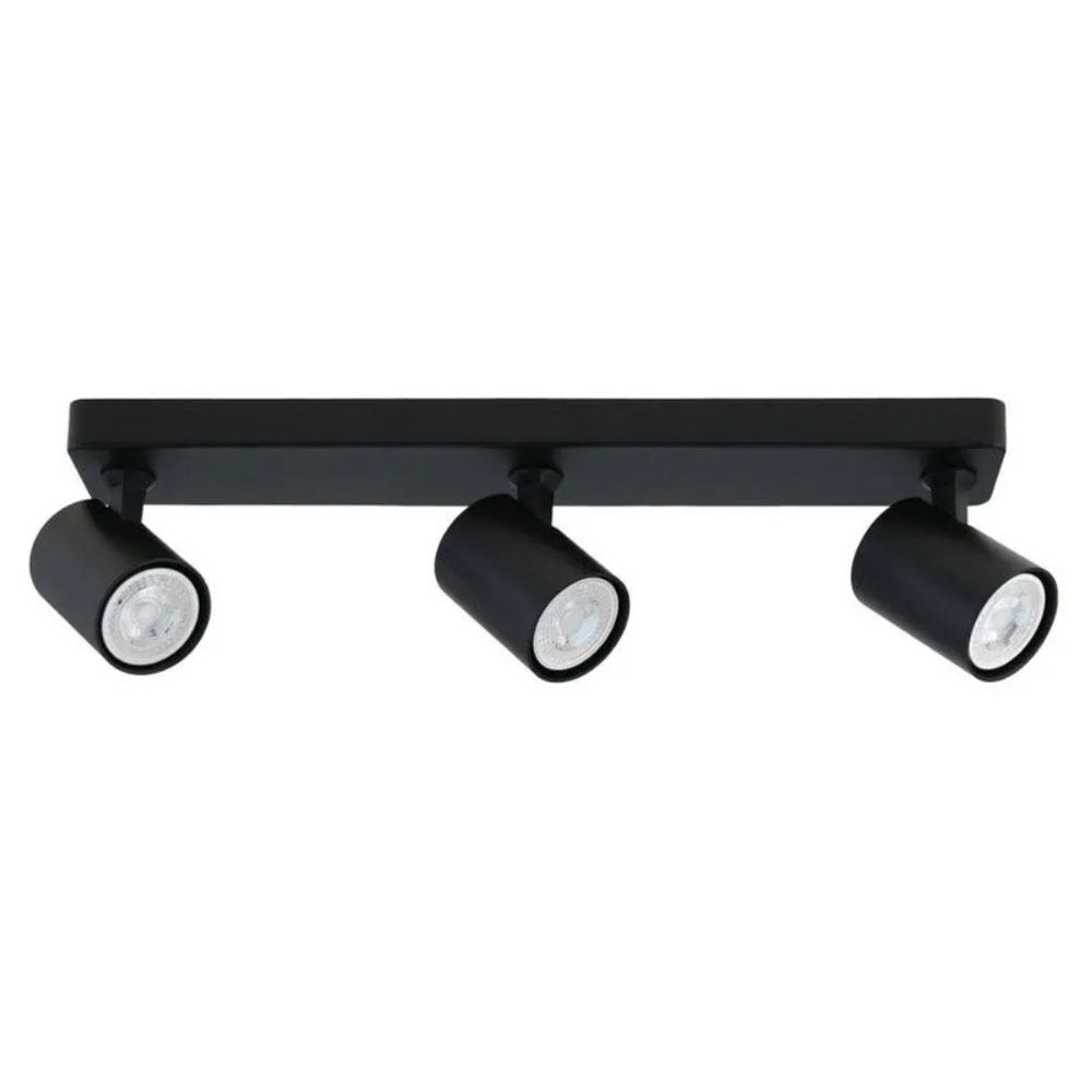 BARRA SOB TRIPLE GU-10 NEGRO MATE P3 — Constructor Center Chile