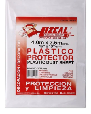 PROTECTOR PLASTICO 4M x 2,5M LIZCAL — Constructor Center Chile