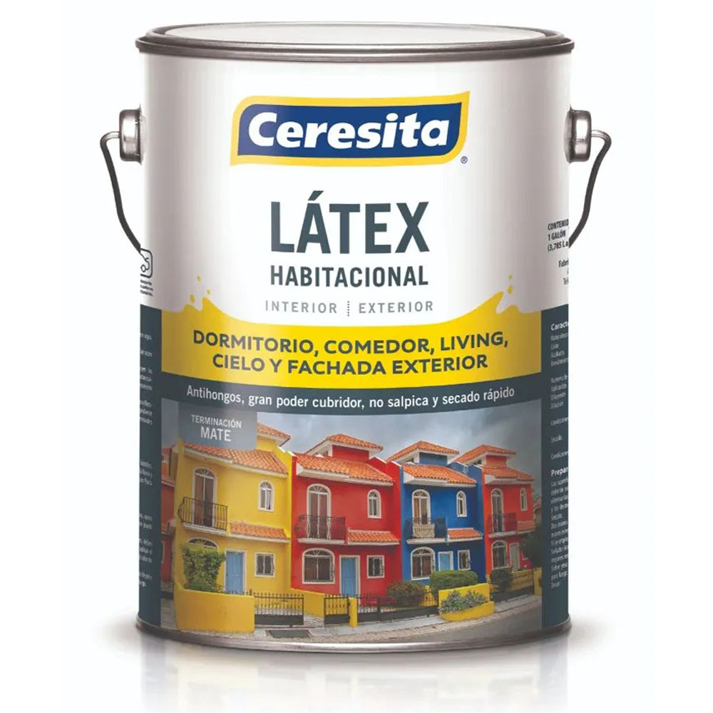 LATEX HABITACIONAL CERESITA BASE BLANCA (N) 1GL — Constructor Center Chile