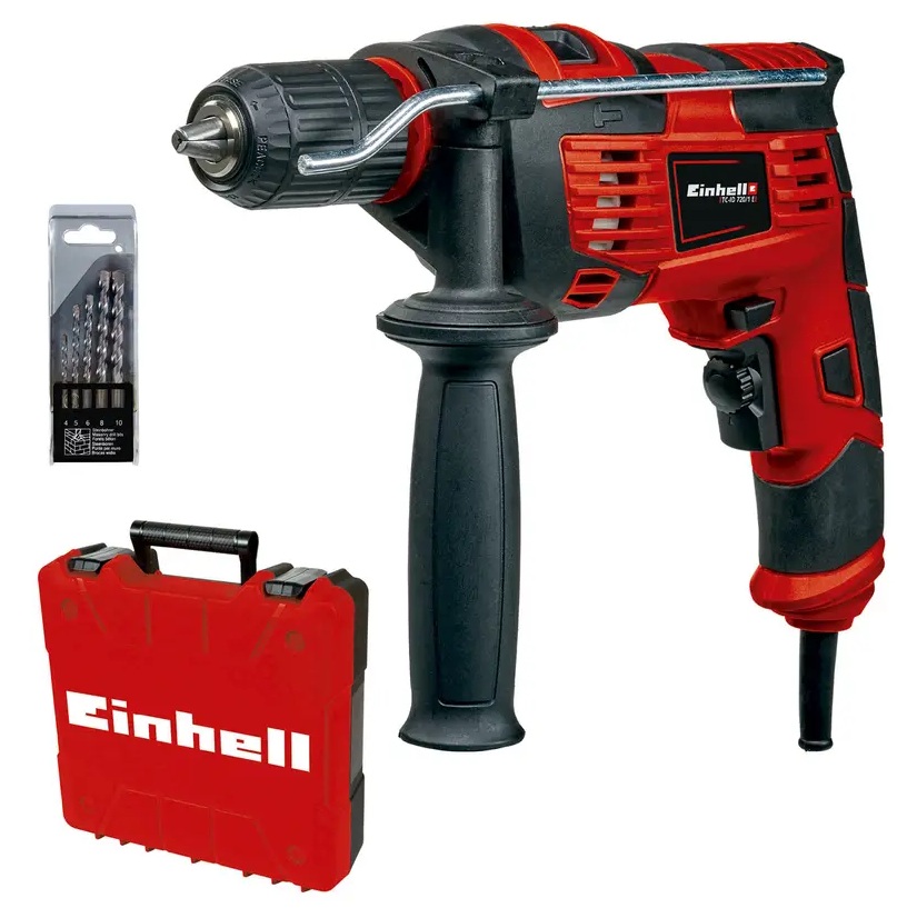 KIT TALADRO PERCUTOR 720W 13MM EINHELL — Constructor Center Chile