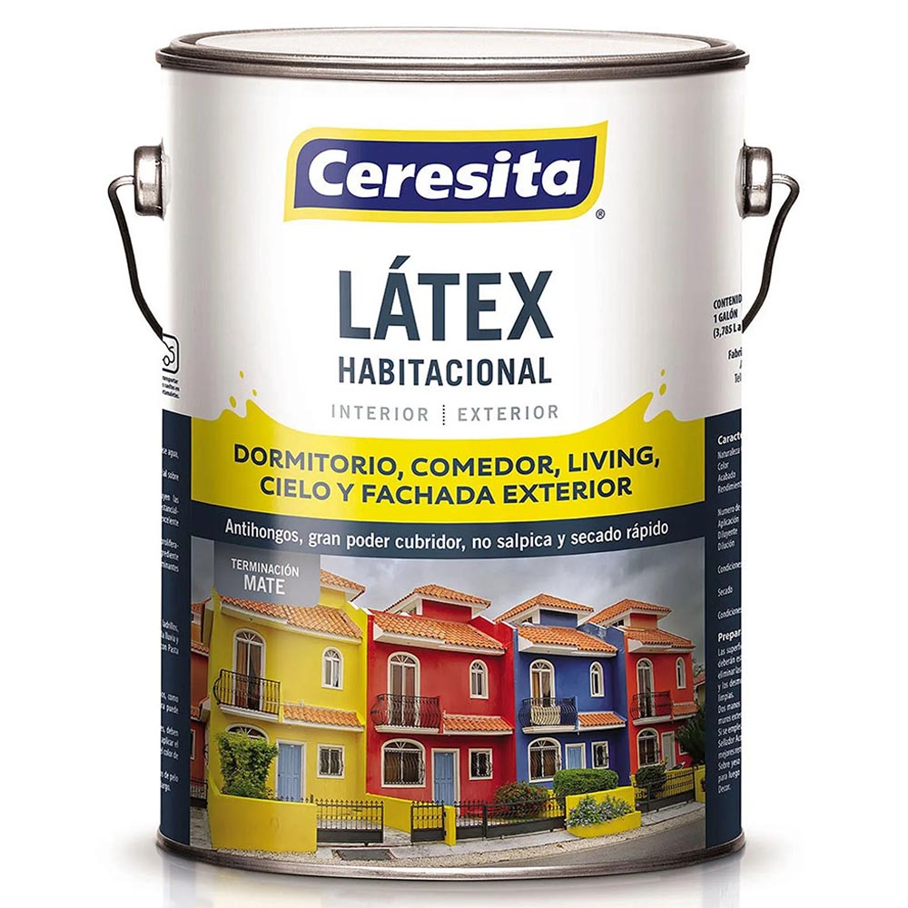 LATEX HABITACIONAL CERESITA BASE FUERTE (N) 1GL — Constructor Center Chile
