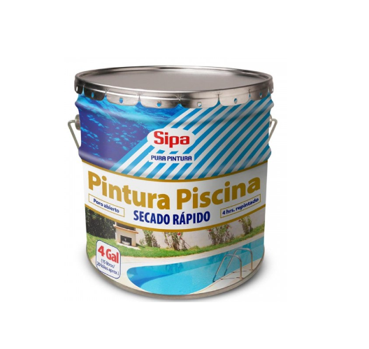 TINETA PINTURA PISCINA CAUCHO AZUL SIPA — Constructor Center Chile