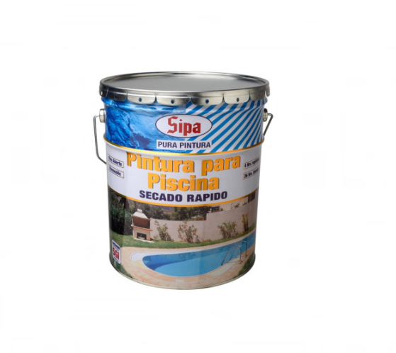 TINETA PINTURA PISCINA CAUCHO BLANCO SIPA — Constructor Center Chile