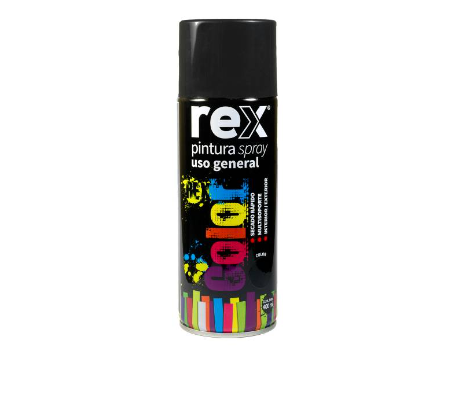 SPRAY NEGRO MATE 400ML REX — Constructor Center Chile