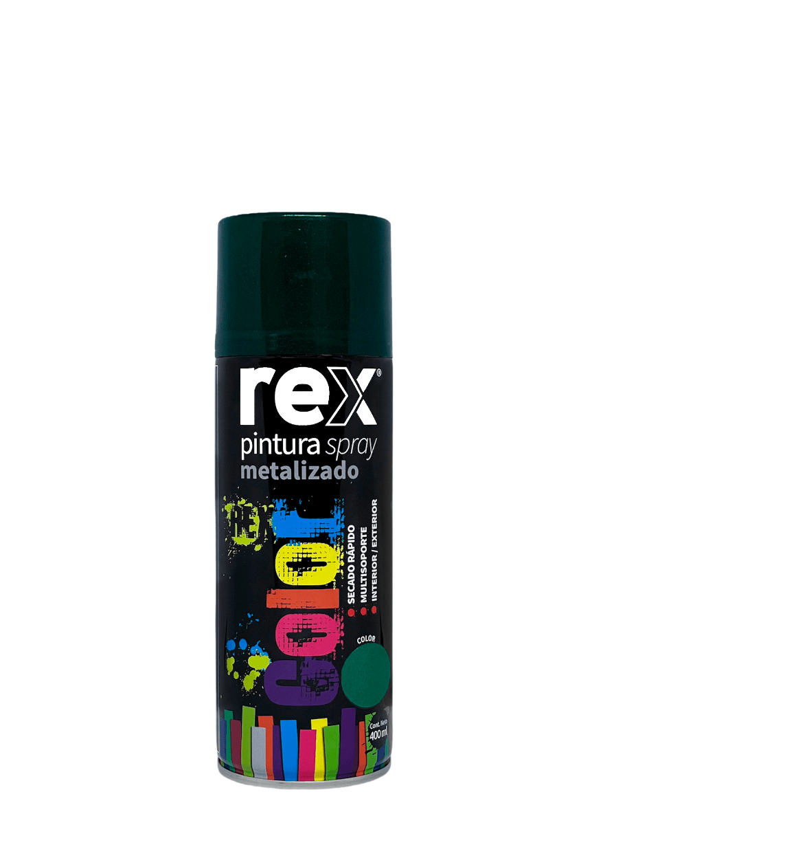 SPRAY VERDE METALICO 400ML REX — Constructor Center Chile