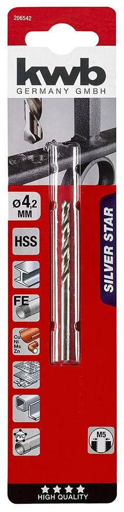 BROCA HSS SILVER 4,2 MM 1UNID KWB — Constructor Center Chile
