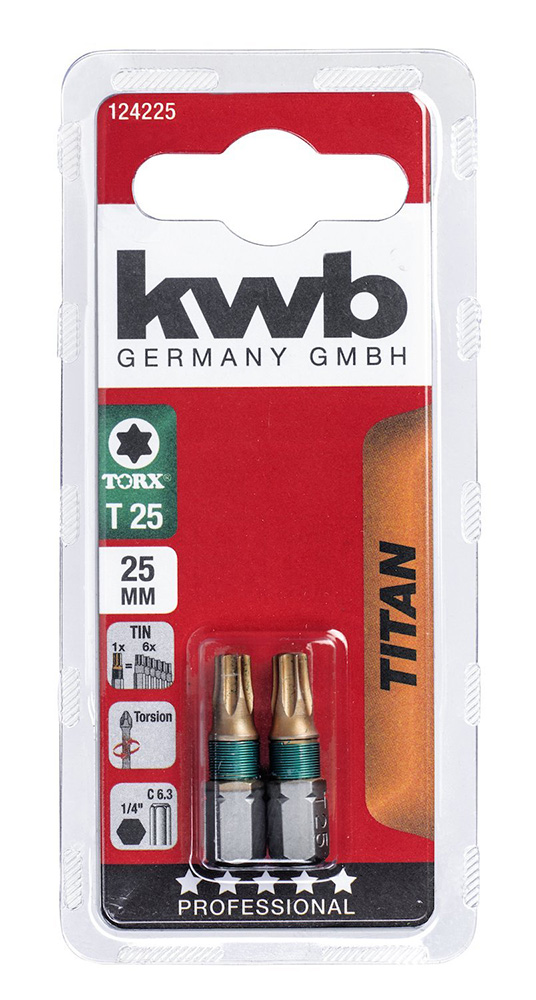 PUNTA TORSION 25MM 2 UN KWB — Constructor Center Chile