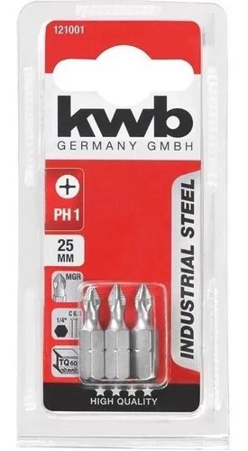 PUNTAS PHILLIPS PH2 x 50 MM 3 UN KWB — Constructor Center Chile