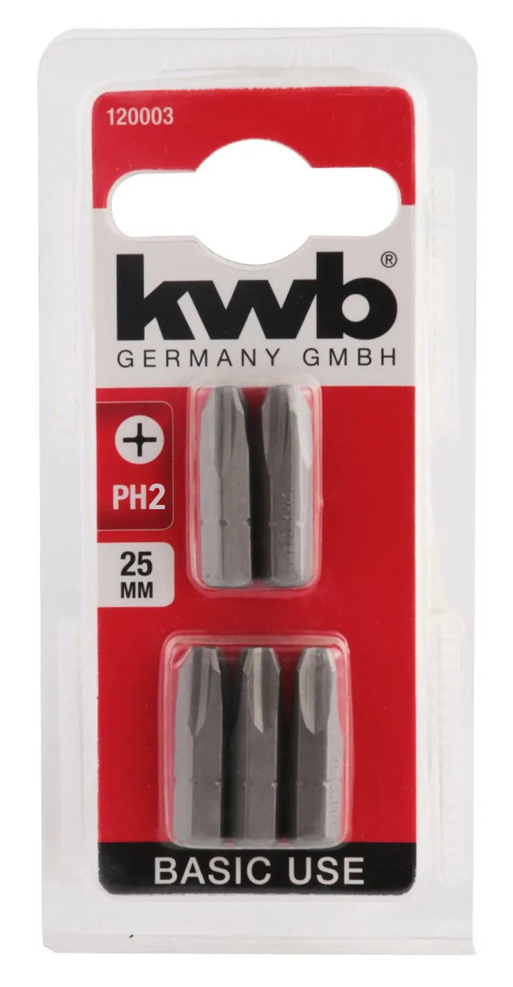 PUNTA PHILLIPS PH2 x 25MM x 5UN KWB — Constructor Center Chile