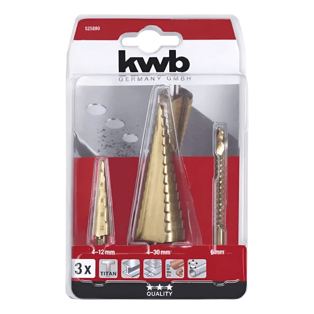 SET DE BROCAS ESCALONADAS 3 PZ KWB — Constructor Center Chile