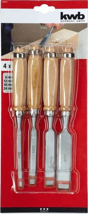 SET 4 FORMON CARPINTERO 6-24MM KWB — Constructor Center Chile