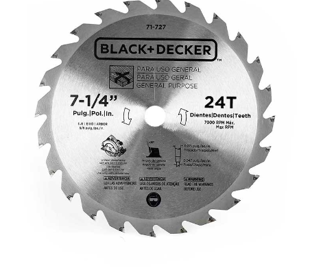 DISCO SIERRA CIRCULAR 7 1/4 x 18D BLACK & DECKER — Constructor Center Chile
