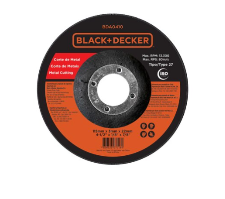 DISCO METAL 4 1/2 BLACK & DECKER — Constructor Center Chile