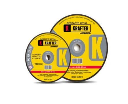 DISCO DESBASTE METAL 4 1/2" KRAFTER — Constructor Center Chile