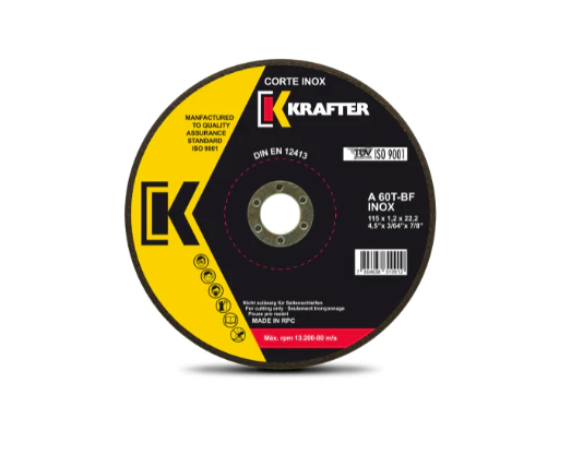 DISCO LAMINA INOX 4 1/2" GR 40 KRAFTER — Constructor Center Chile