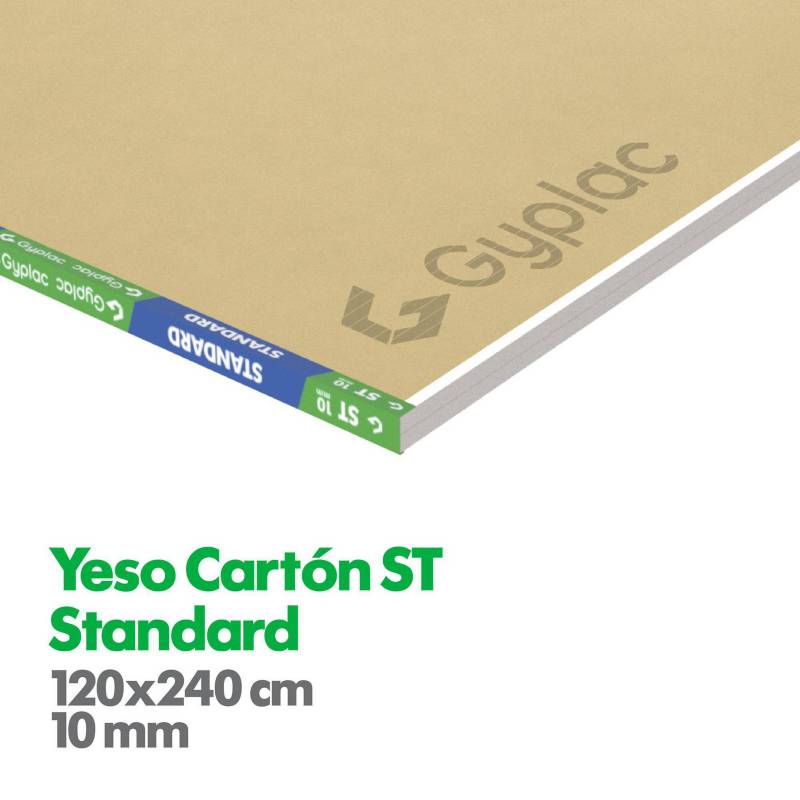 PLACA YESO CARTON GYPLAC ST 10 x 1200 x 2400MM — Constructor Center Chile