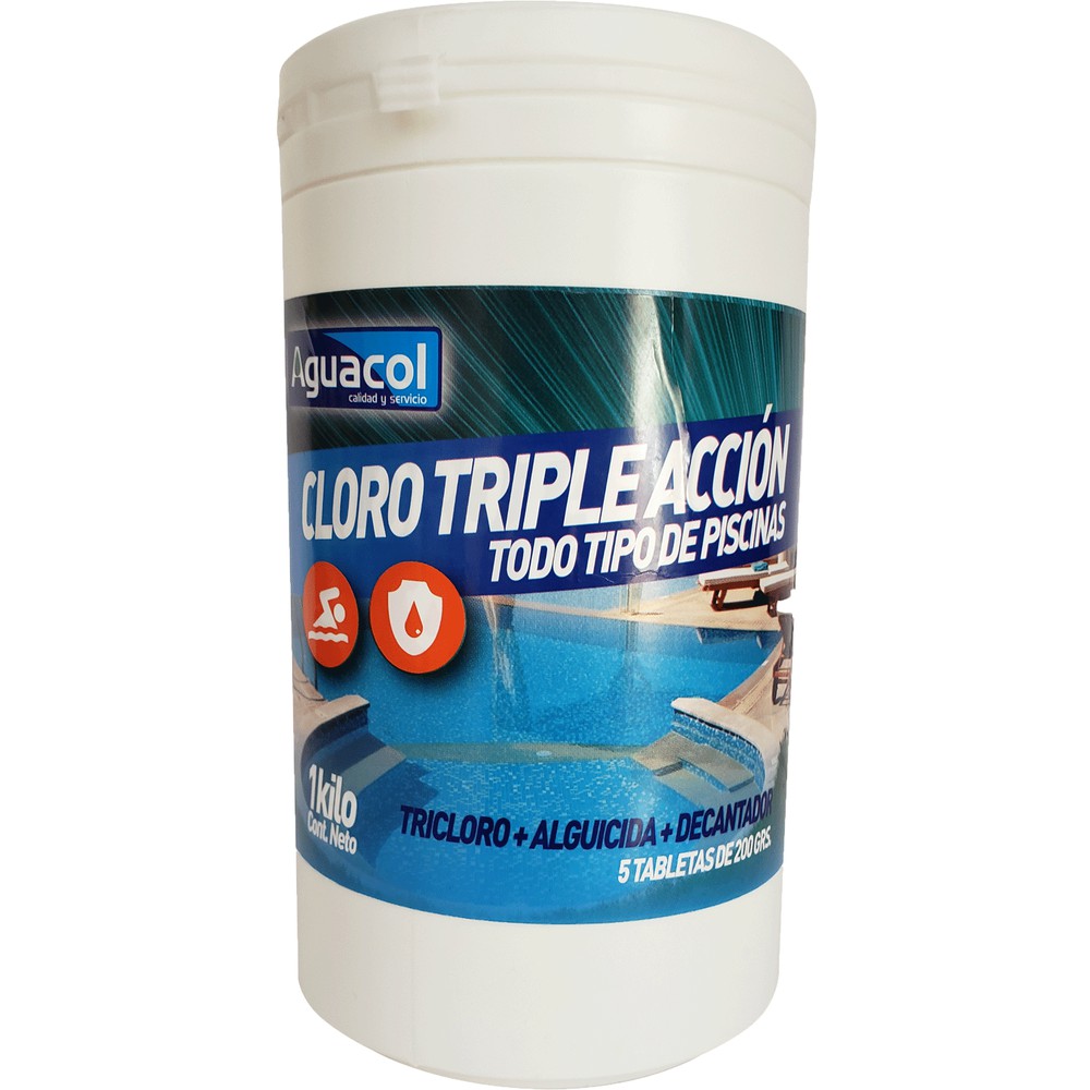 CLORO TABLETAS TRIPLE ACCION 1KG — Constructor Center Chile