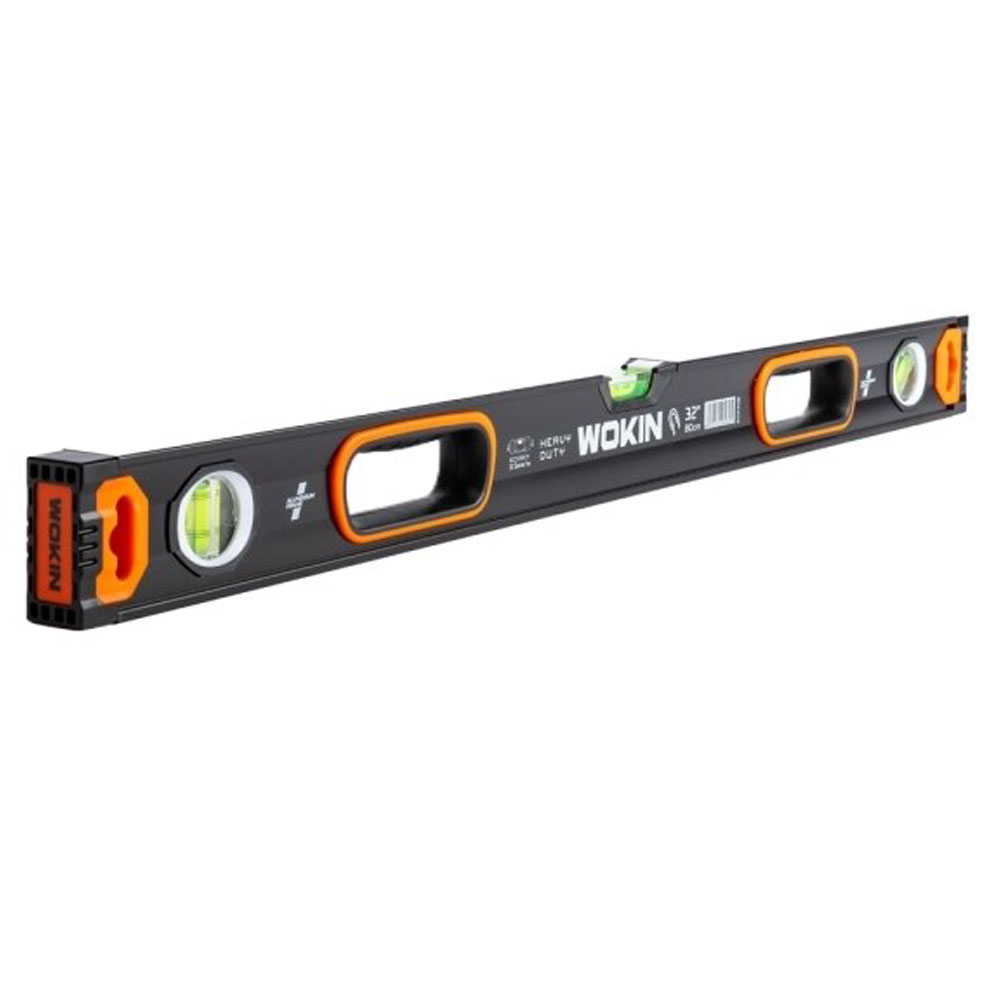 NIVEL ALUMINIO C/IMAN 32" x 80CM WOKIN — Constructor Center Chile