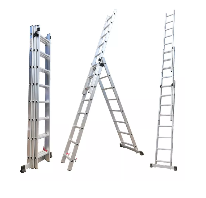 ESCALERA ALUMINIO TELESCÓPICA 24 PELDAÑOS 6,38 MT — Constructor Center Chile