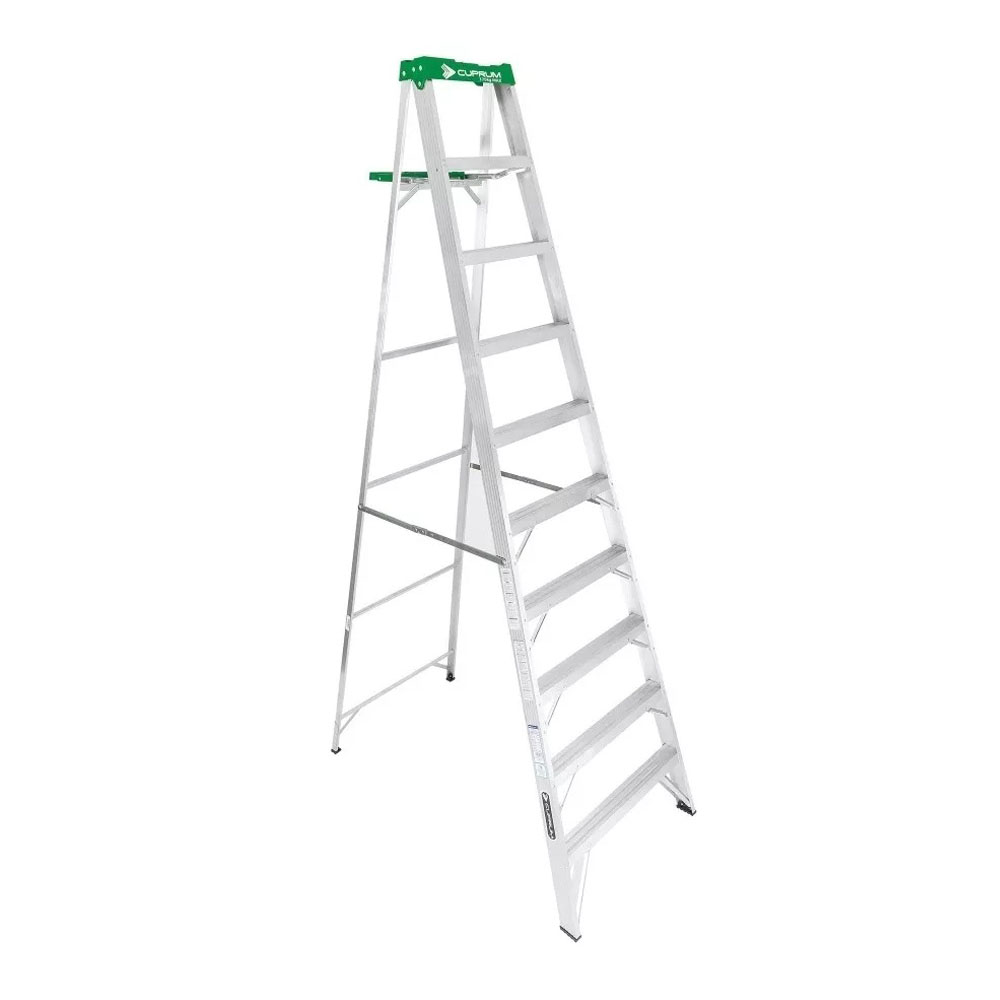 ESCALERA ALUMINIO T/TIJERA 10 PELDAÑOS 3,05 MT — Constructor Center Chile