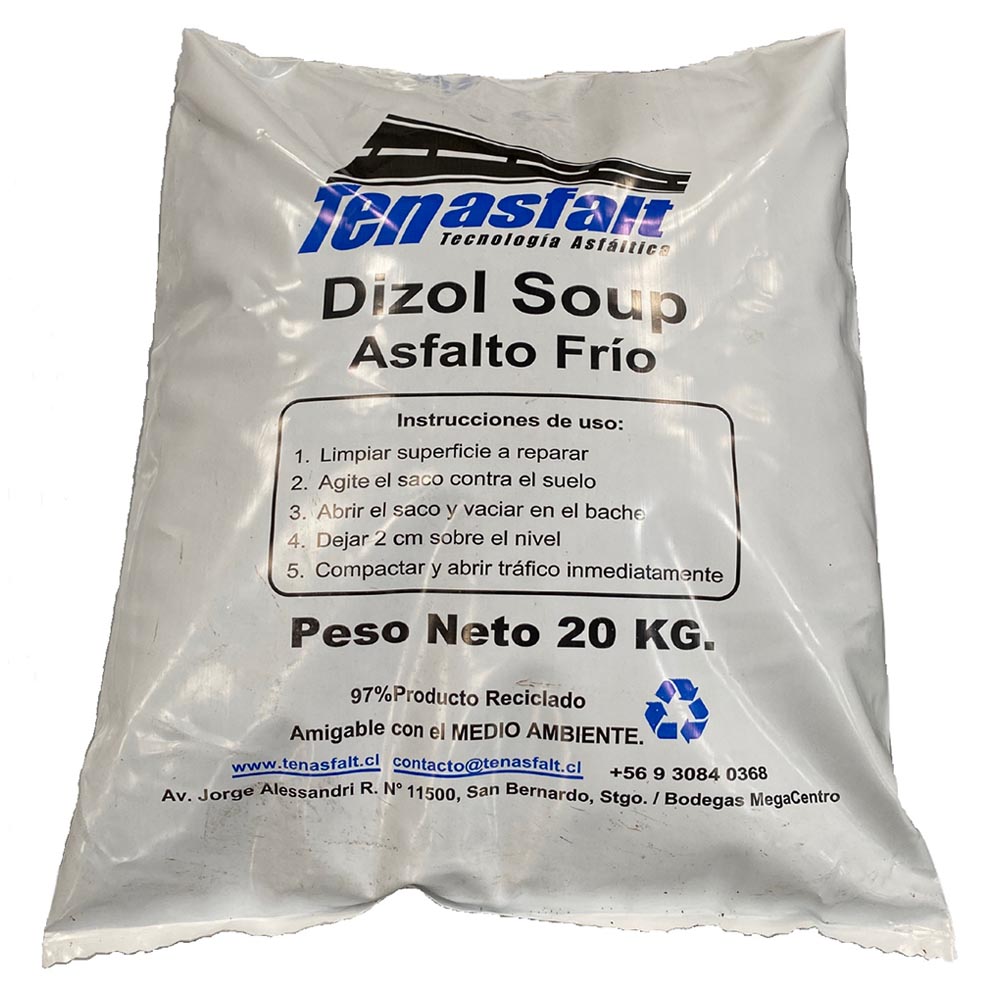 ASFALTO EN FRIO SACO 20KG — Constructor Center Chile