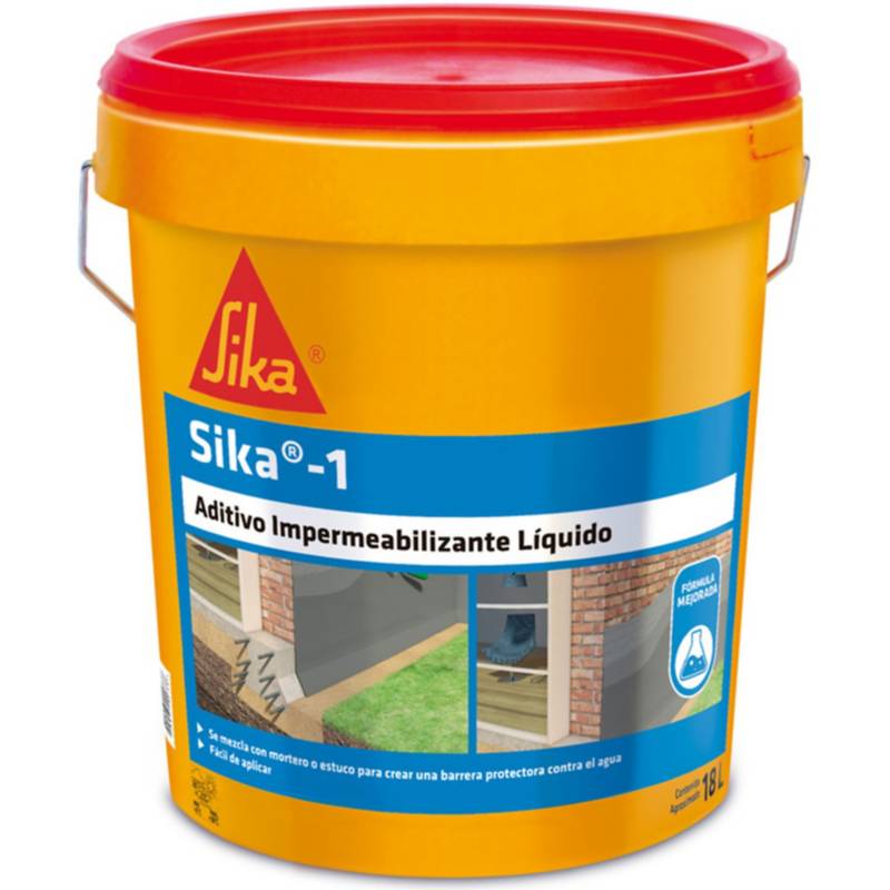 SIKA 1 IMPERMEAB TINETA 18LT — Constructor Center Chile