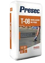 MORTERO T08 NIVELADOR DE PISO PRESEC 25KG — Constructor Center Chile