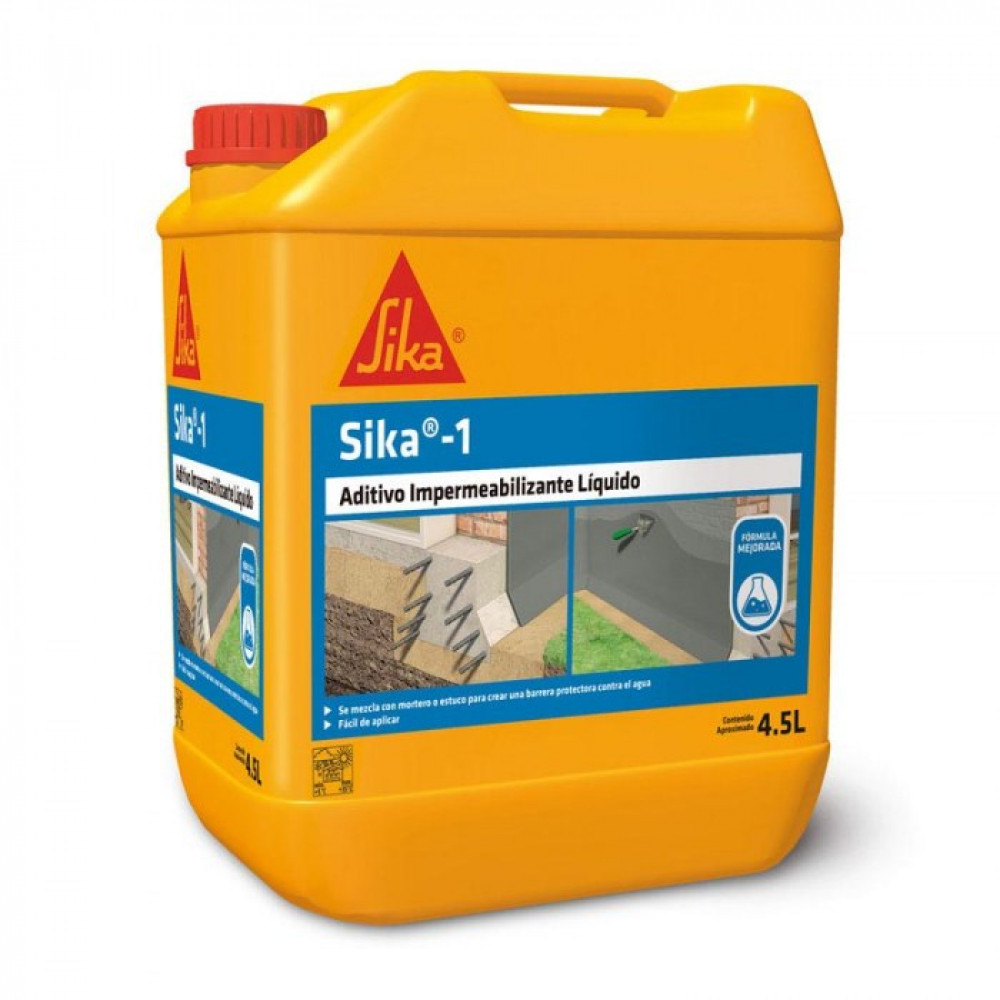 SIKA 1 IMPERMEAB BIDON 4,5LT — Constructor Center Chile