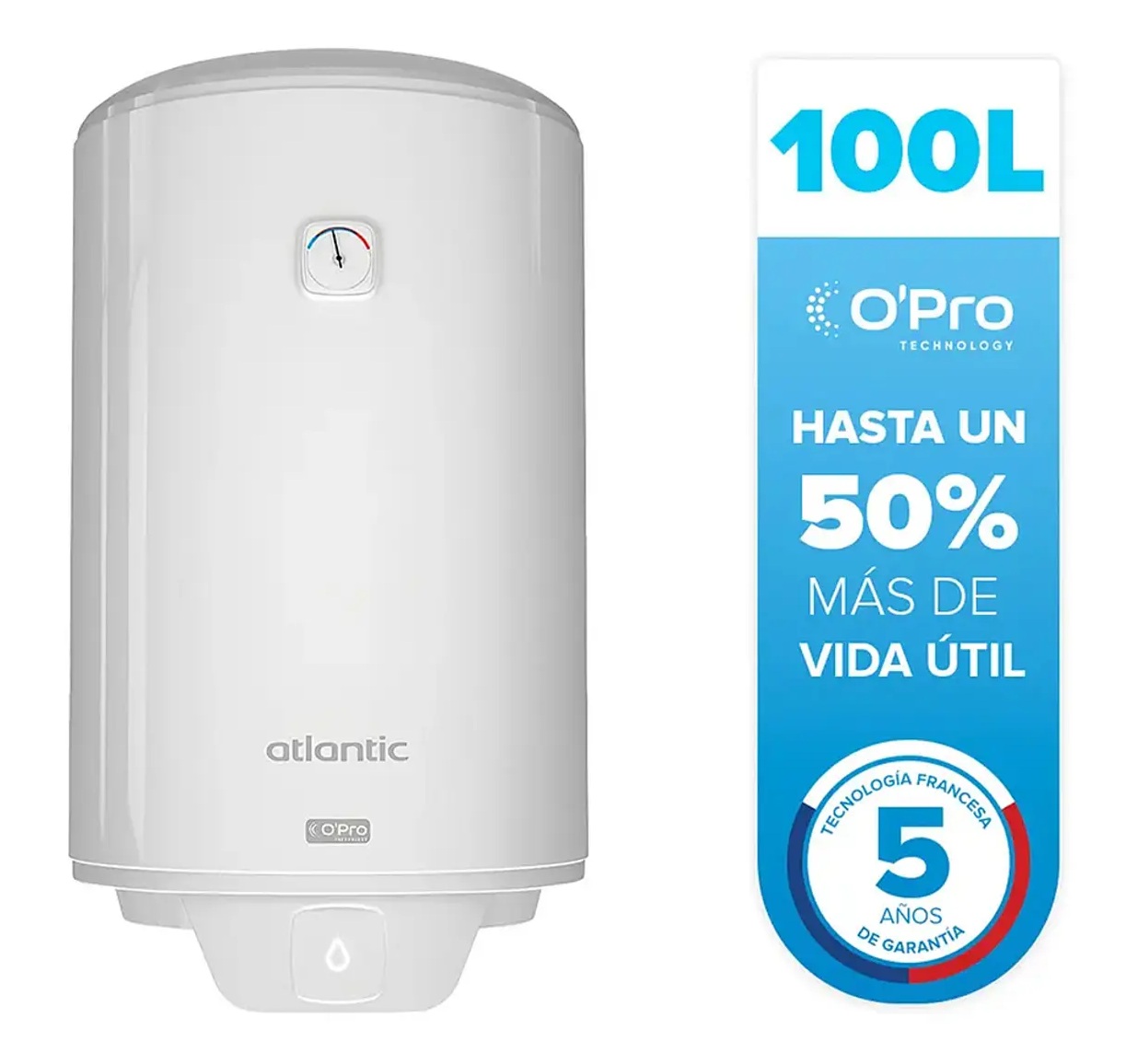 TERMO ELECTRICO ATLANTIC OPRO 100LT BOSCA — Constructor Center Chile