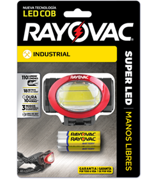 LINTERNA SUPER LED MANOS LIBRES 110 LUMENS RAYOVAC — Constructor Center Chile