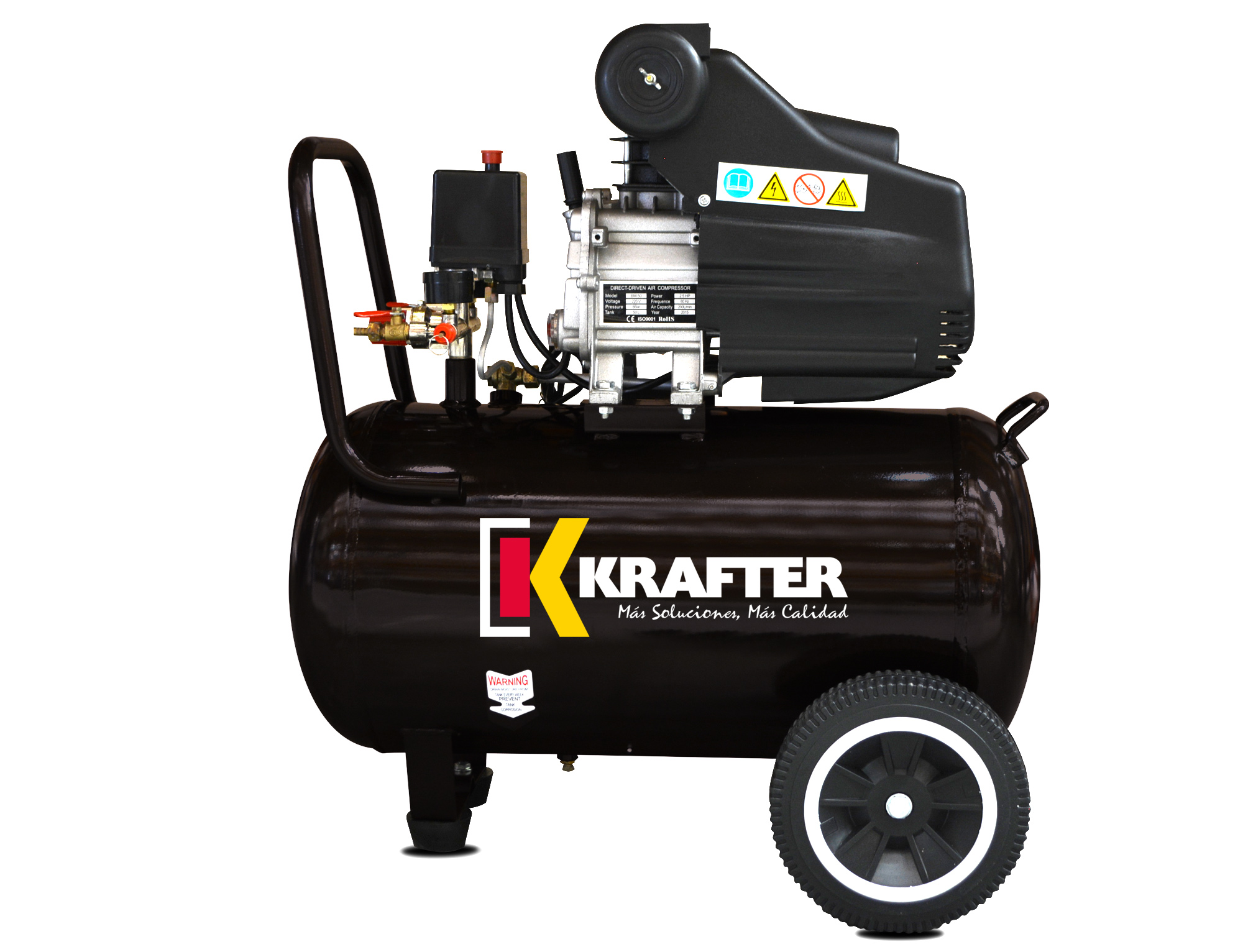 COMPRESOR COAXIAL 220V 2,5HP 50LT KRAFTER — Constructor Center Chile