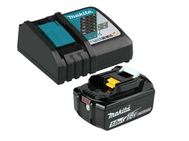 KIT 2 BATERIAS+CARG 18V 5,0AMP DC18RC MAKITA — Constructor Center Chile