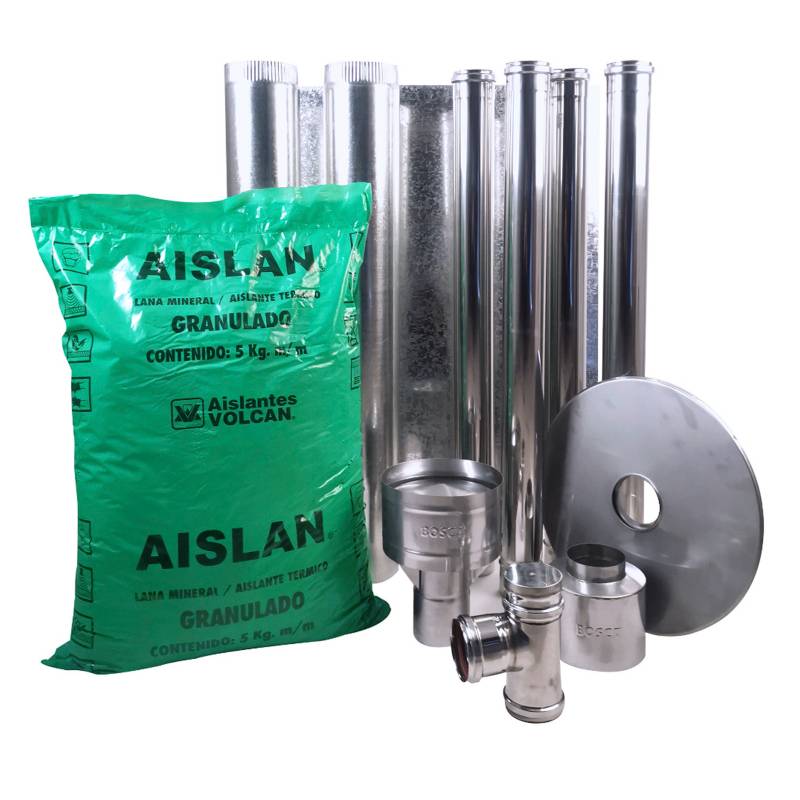 KIT INST ESTUFA PELLET VERTICAL 80MM x 4,0MT BOSCA — Constructor Center Chile