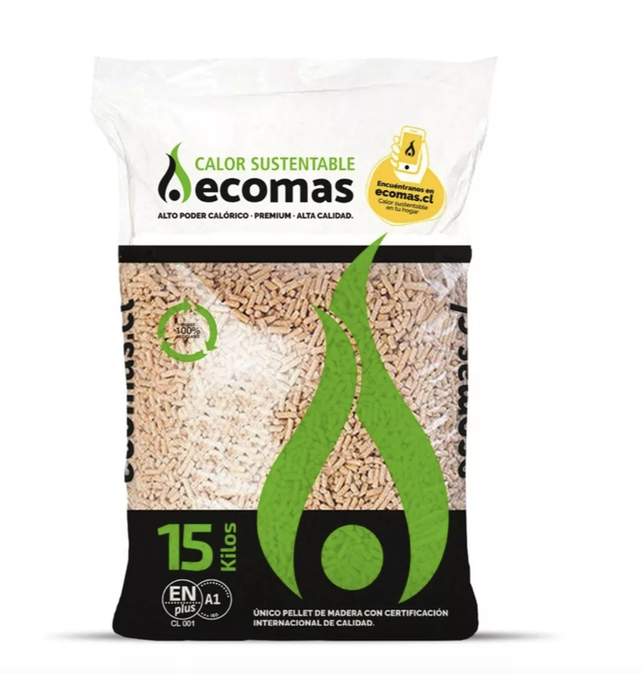 PELLET PREMIUM ECOMAS SACO 15KG — Constructor Center Chile